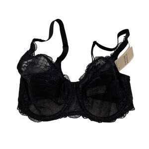 Simone Perele Navy Blue Lace Underwire Sheer Cup Bra - Size 30F - NEW